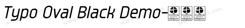 Typo Oval Black Demo字体转换